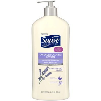 Suave Skin Lotion 18 Ounce Pump Lavender Vanilla 18 Ounce Pump (532ml) (3 Pack)