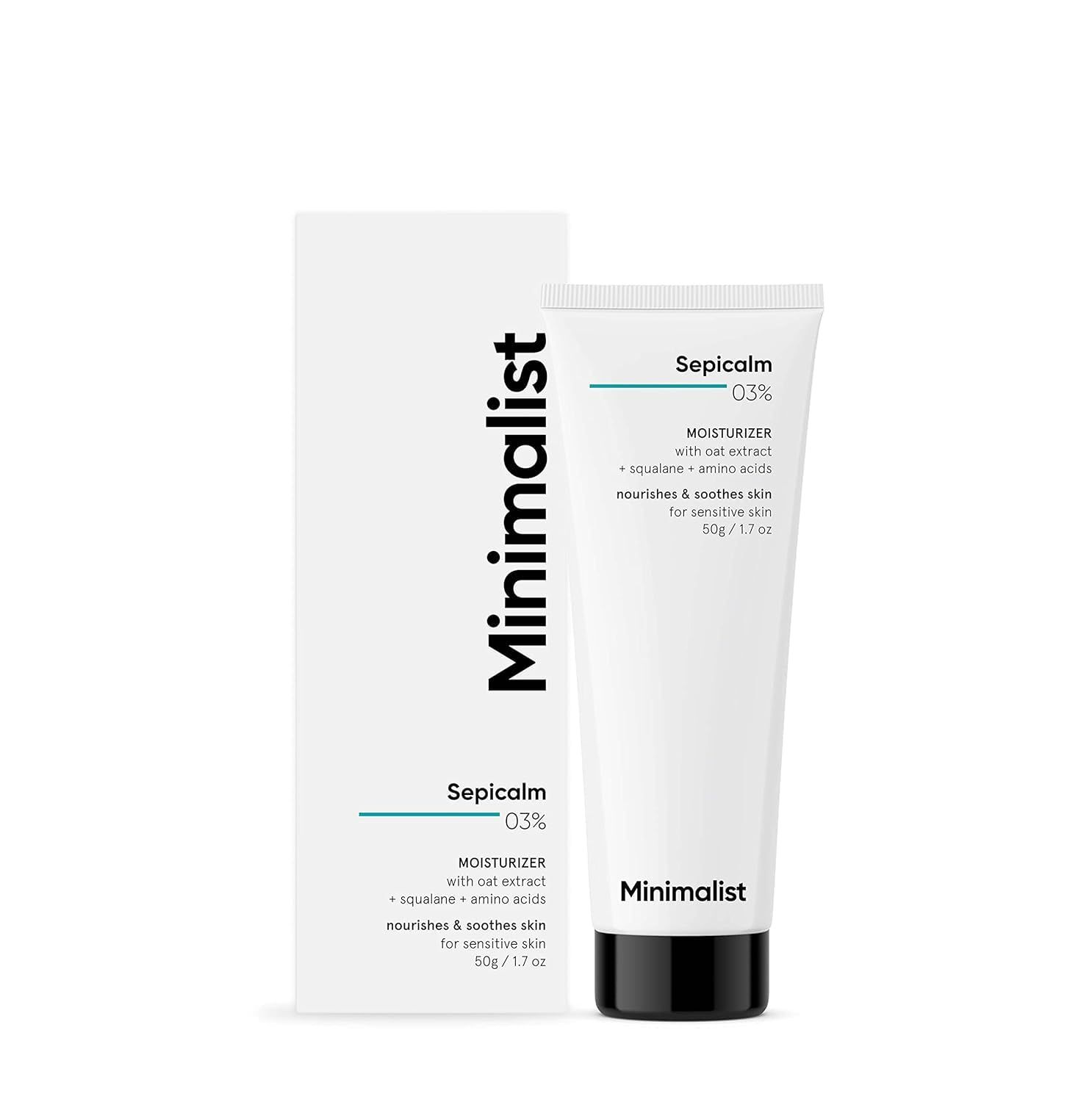 Minimalist Sensitive Skin Face Moisturizer | Soothes Rosacea, Redness &amp; Irritated Skin | With 3% Sepicalm for Acne Prone Skin | For Women &amp; Men | 1.7 Oz / 50 gm