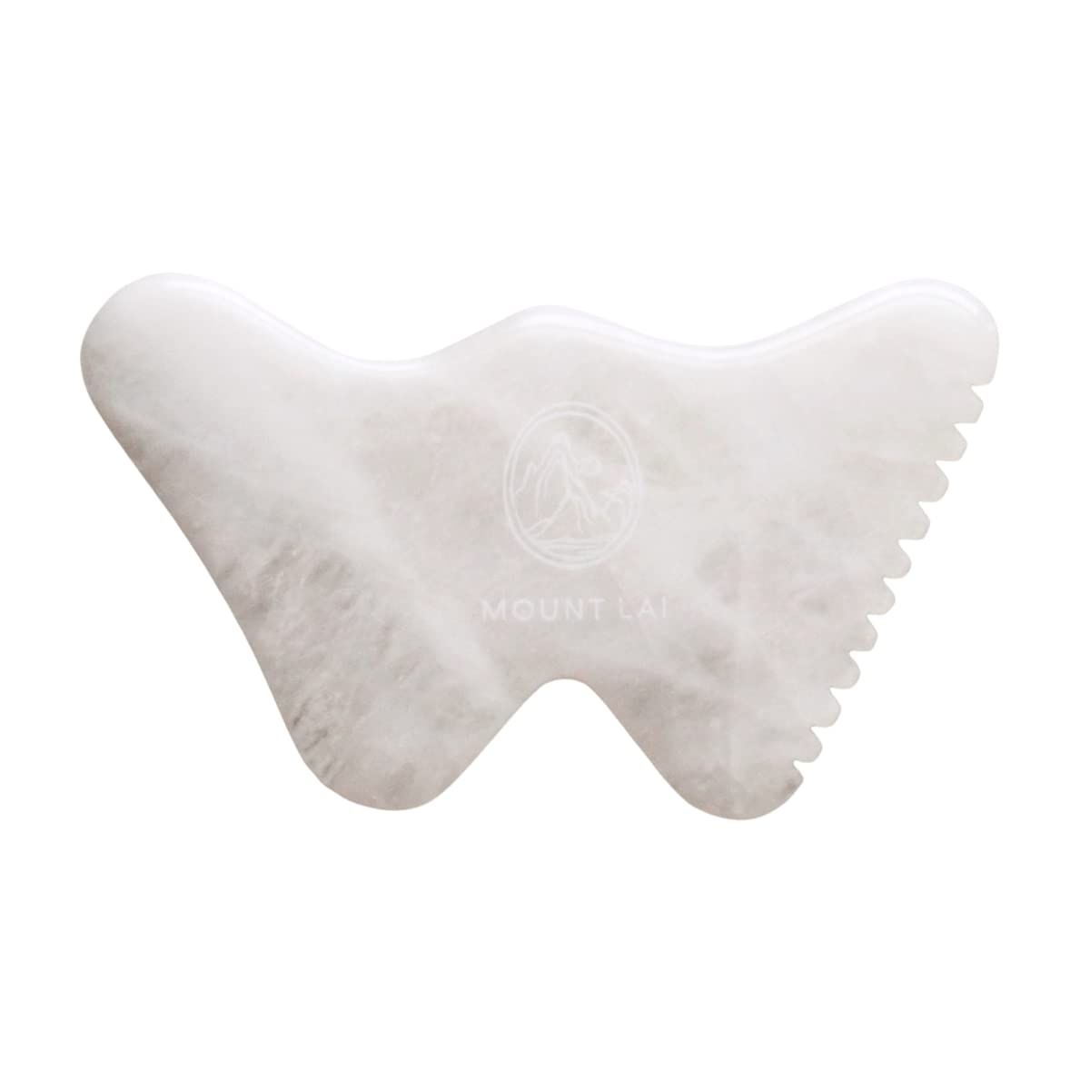 Mount Lai - The Vitality Qi White Jade Gua Sha Sculpting Tool | Face Sculpting Tool for Skin Care | Guasha Tool for Face and Body | Facial Massage Tools to Relieve Muscle Tension and Reduce Puffiness