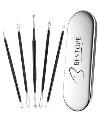 TAYTHI Blackhead Remover Tool, Pimple Popper Tool Kit, Blackhead Extractor Tool for Face, Extractor Tool for Comedone Zit Acne Whitehead Blemish, Stainless Steel Extraction Tools