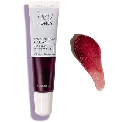 Hey Honey Skincare Trick and Treat Honey Berry Plumping Lip Balm | 2 In 1 Natural Tint with Hydrating &amp; Moisturizing Properties | Targeting Your Lips Area Wrinkles | 0.5 oz (Honey Berry)