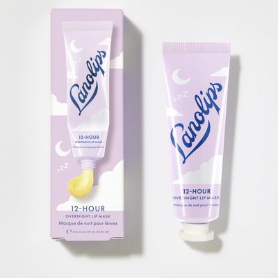 Lanolips 12 Hour Overnight Lip Mask - Rich Lanolin Lip Balm with Hyaluronic Acid, Vitamin C &amp; Ceramides - Restore, Soften &amp; Replenish Lips While You Sleep - Cruelty-Free Lip Products (0.52 oz / 15 g)