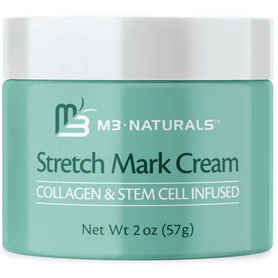 Stretch Mark Cream Infused with Collagen &amp; Stem Cell Maternity Skincare Oil Removes Stretch Mark Prevention &amp; Scar Remover Lotion Green Tea Extract &amp; Raspberry Ketones by M3 Naturals