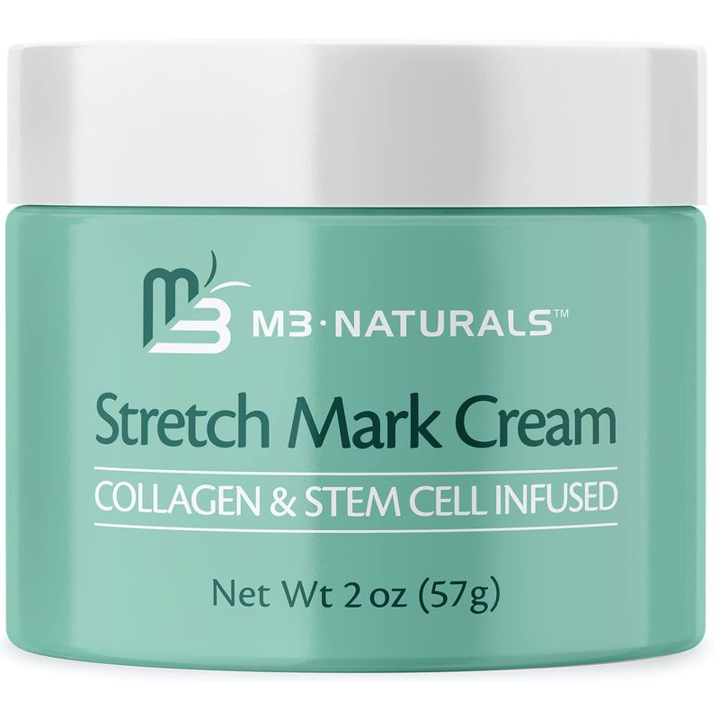 Stretch Mark Cream Infused with Collagen &amp; Stem Cell Maternity Skincare Oil Removes Stretch Mark Prevention &amp; Scar Remover Lotion Green Tea Extract &amp; Raspberry Ketones by M3 Naturals