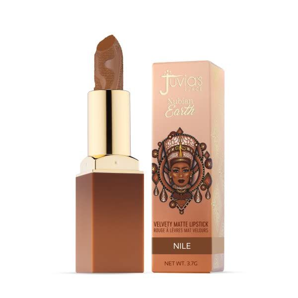 Juvia&#39;s Place Nubian Earth Matte Lipstick Nile - Hydrating Lipstick, Long-lasting Lipstick, Richly Pigmented Lip Makeup, Creamy Lipstick with Matte Finish, Beauty &amp; Lip Care Product
