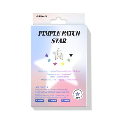 Pimple Patches for Face, Cute Star Hydrocolloid Acne Patches, Spot Stickers with Tea Tree, Salicylic Acid &amp; Cica Oil, (10mm, 12mm &amp; 14mm) 280 Count