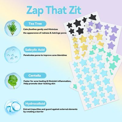 Pimple Patches for Face, Cute Star Hydrocolloid Acne Patches, Spot Stickers with Tea Tree, Salicylic Acid & Cica Oil, (10mm, 12mm & 14mm) 280 Count