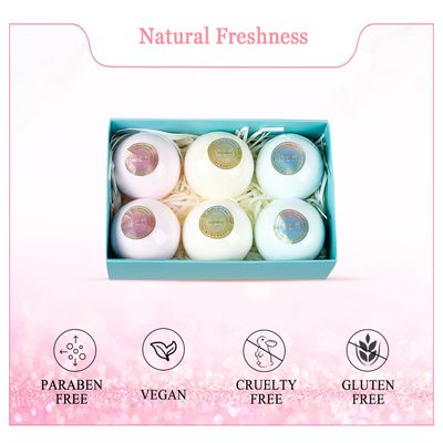 Pomobubbles Bath Bombs Scented,Chinese Aroma and Style,Moisturizing Dry Skin Soft & Long Lasting Bubbles,Sooth Dry,Itchy Skin,Gentle not Allergic not Staining,for Kids Girls Mom,21.2Oz 6Count