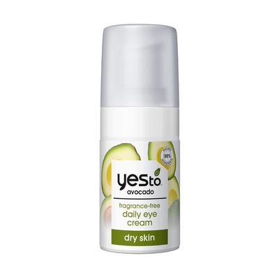 Yes To Avocado Fragrance Free Daily Eye Cream, Nourishing Eye Treatment To Hydrate Under Eye Skin &amp; Smooth Fine Lines, With Hyaluronic Acid &amp; Omega 3-Fatty Acids, Natural &amp; Cruelty Free, 0.5 Fl Oz