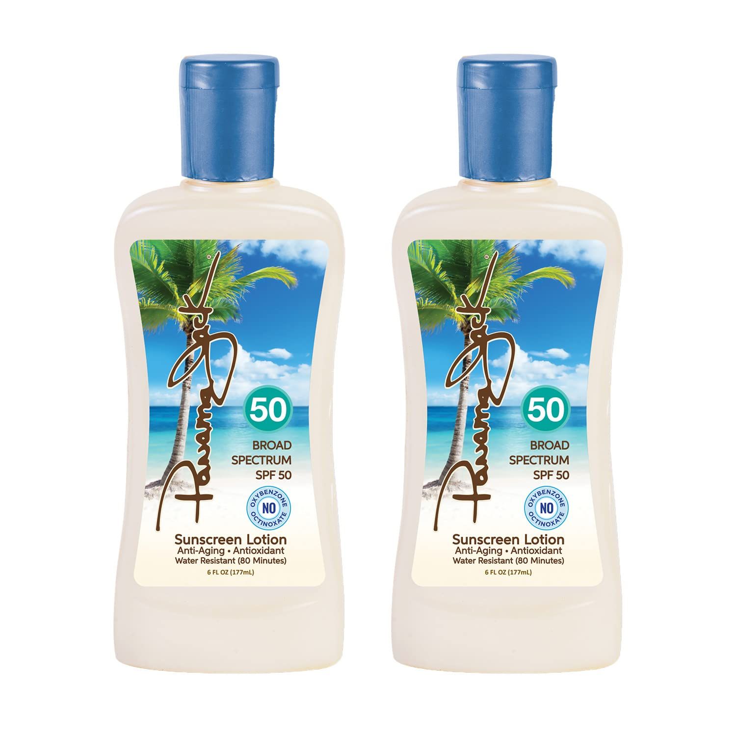 Panama Jack Sunscreen Suntan Lotion - SPF 50, Broad Spectrum UVA/UVB Protection, PABA, Paraben, Gluten &amp; Cruelty Free, Water Resistant (80 Minutes), 6 FL OZ
