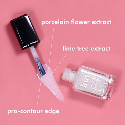 LONDONTOWN kur Original Illuminating Nail Concealer, Vegan, Cruelty Free, Gluten Free, Paraben Free, Long Lasting Brightening Nail Polish Care for All, Milky White, 0.40 Fl Oz