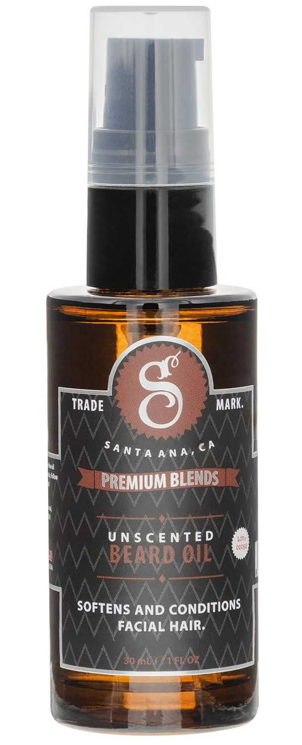 Suavecito Premium Blends Beard Oil - Leave-In Beard Conditioner For Softening Hair, Hydrating Skin, Eliminating Beard Dandruff, Healthy Beard Growth - Unscented - 1 oz