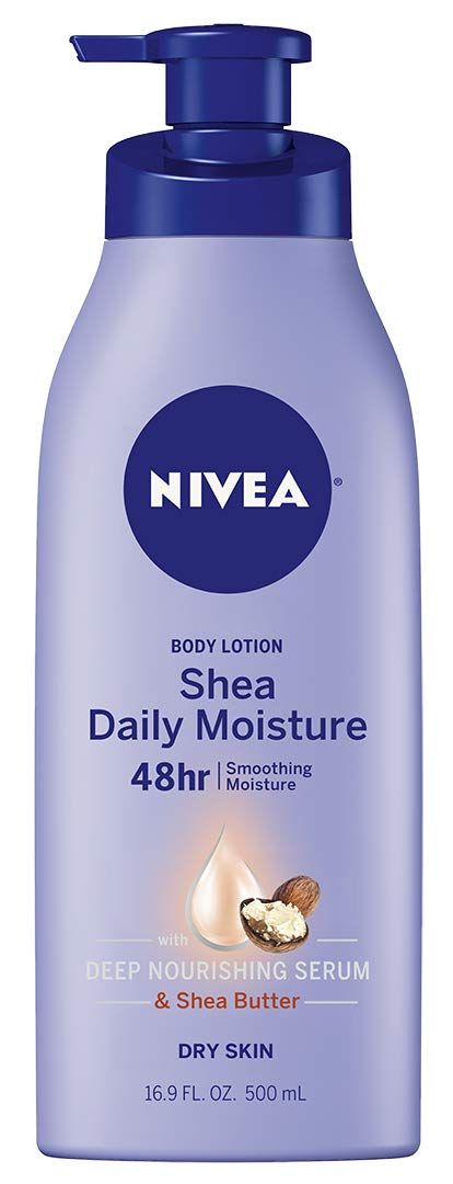 NIVEA Shea Nourish Body Lotion, Dry Skin Lotion with Shea Butter, Moisturizing Lotion for Dry Skin, 16.9 Fl Oz Pump Bottle