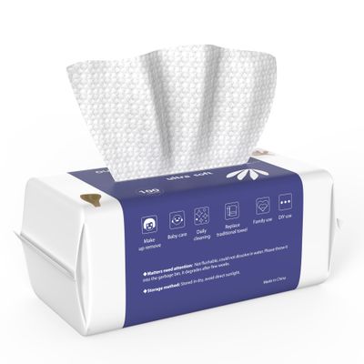 Ourmed Life Face Towels, Disposable Biodegradable Clean Facial Wash Cloth for Sensitive Skin, Lint- free Facial Towels for Cleansing, Skincare and Makeup Remover, Dry Wipes,100 Count