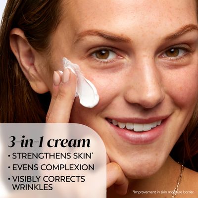 Olay Strong &amp; Firm Niacinamide Face Moisturizer, 2 oz Renewing Face Cream for Hydration and Skin Cell Turnover with 99% Pure Niacinamide, Recyclable Eco Jar Packaging