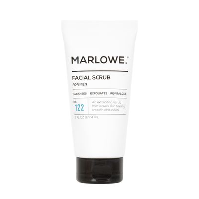 MARLOWE. No. 122 Men&#39;s Facial Scrub 6 oz, Light Daily Exfoliating Face Cleanser with Fresh Pine &amp; Agarwood Scent