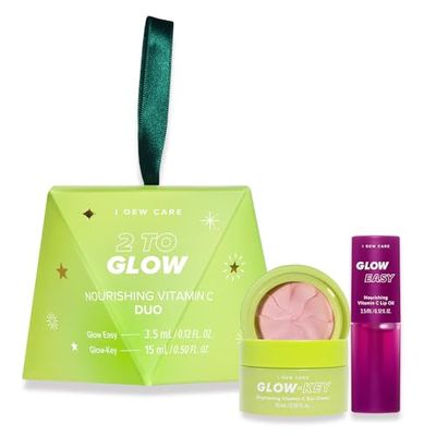 I DEW CARE Korean Vitamin Eye Cream &amp; Lip Oil | Vitamin C Lip Oil, Eye Cream, Brightening, Gift Box Included, Glass Skin Look, Korean Skincare, Valentine Day Gifts, Nourishing, 2 To Glow