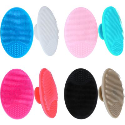 Tatuo 8 Pcs Face Scrubber Soft Silicone Face Scrubber Face Exfoliator Silicone Facial Cleansing Brush Cradle Cap Face Wash Brush Blackhead Pore Pad for Deep Cleaning Skin Care 8 Colors