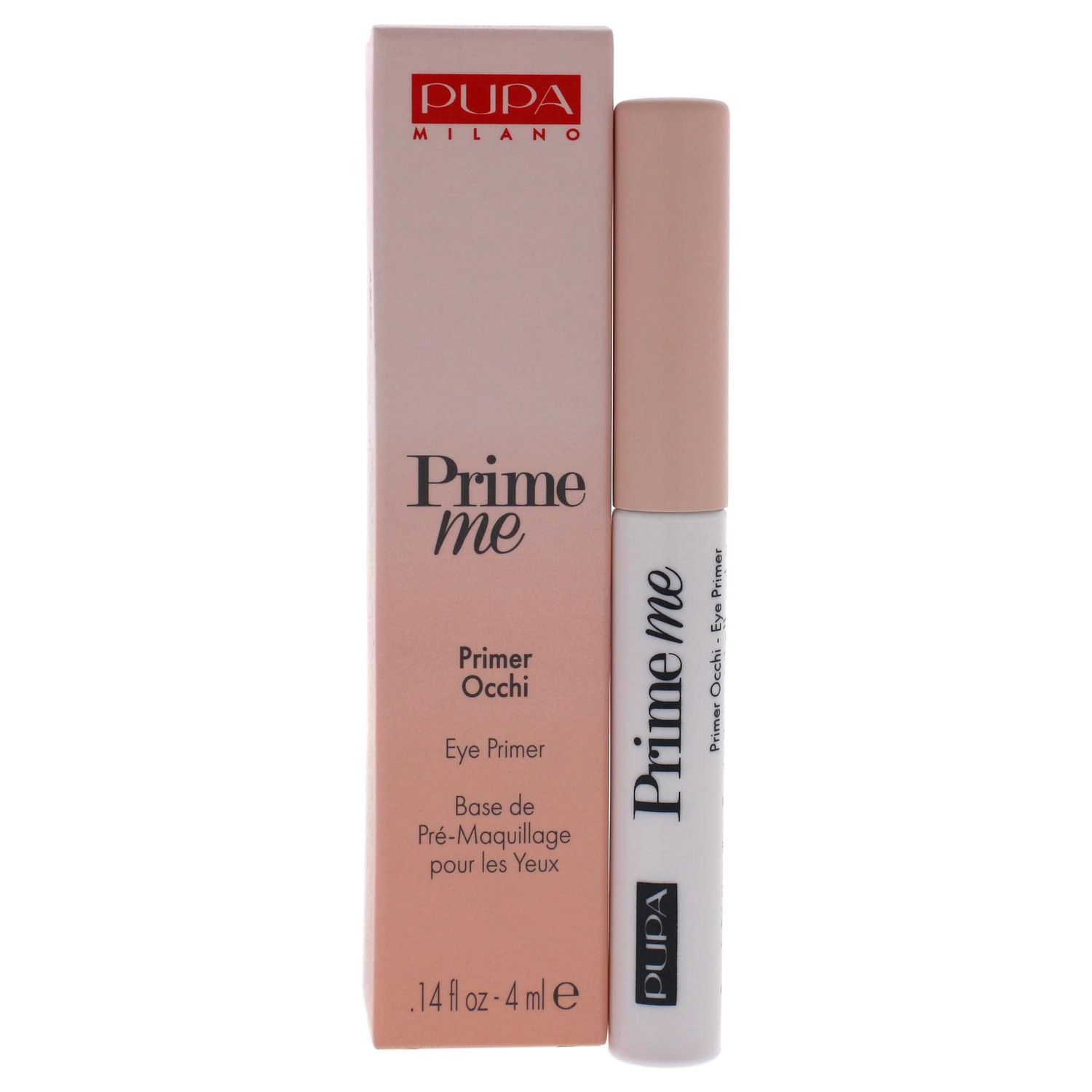 PUPA Milano Prime Me Eye Primer - Smoothing And Pore-Filling Makeup Base For Eyes - Ultra Soft Texture Grips Onto Skin For Seamless Results - Ideal For All Skin Types - Oil-Free - 001 Nude - 0.14 Oz