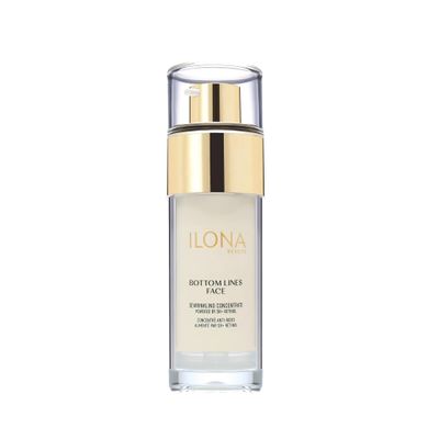 ILONA Bottom Lines Face | Exfoliating Facial Gel for Deep Wrinkle Reduction | Powered by SR+ Retinol with RNA/DNA, Shea Butter, Hydrolyzed Proteins &amp; Vitamin C | 1.0 oz