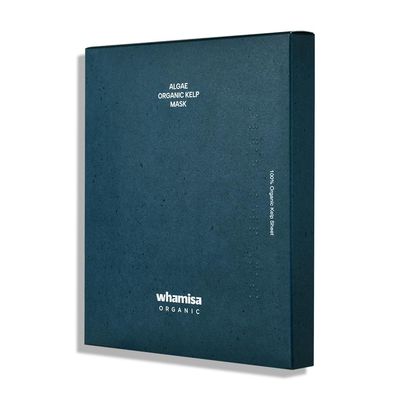 Whamisa Organic Algae Kelp Mask 5 Sheets - Hydrating and Fine Lines for All types skin, Organic 95.3%, Vegan (Kelp 5 Sheets Set), Korean skincare, Pore Minimizing