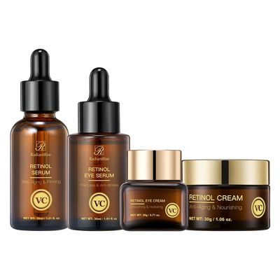 OKADY Retinol Skin Care Travel Pack Retinol moisturizing skin care mini kit,anti-aging travel kit, essence liquid, eye essence liquid, face cream and eye cream, replenish moisture for the skin