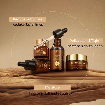 OKADY Retinol Skin Care Travel Pack Retinol moisturizing skin care mini kit,anti-aging travel kit, essence liquid, eye essence liquid, face cream and eye cream, replenish moisture for the skin