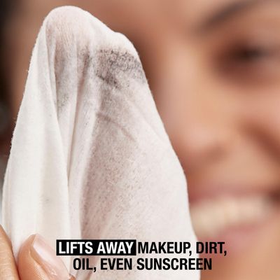 Neutrogena Makeup Remover Facial Cleansing Towelettes, Daily Face Wipes Remove Dirt, Oil, Sweat, Makeup &amp; Waterproof Mascara, Gentle, Soap- &amp; Alcohol-Free, 100% Plant-Based Cloth, 25 ct