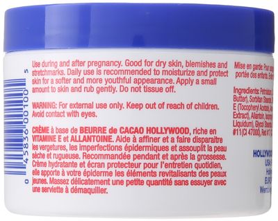 Hollywood Beauty Cocoa Butter Skin Creme with Vitamin E Highly Enriched Soothes &amp; Smoothes Dry Skin, Blemishes &amp; Stretch Marks by Hollywood Beauty