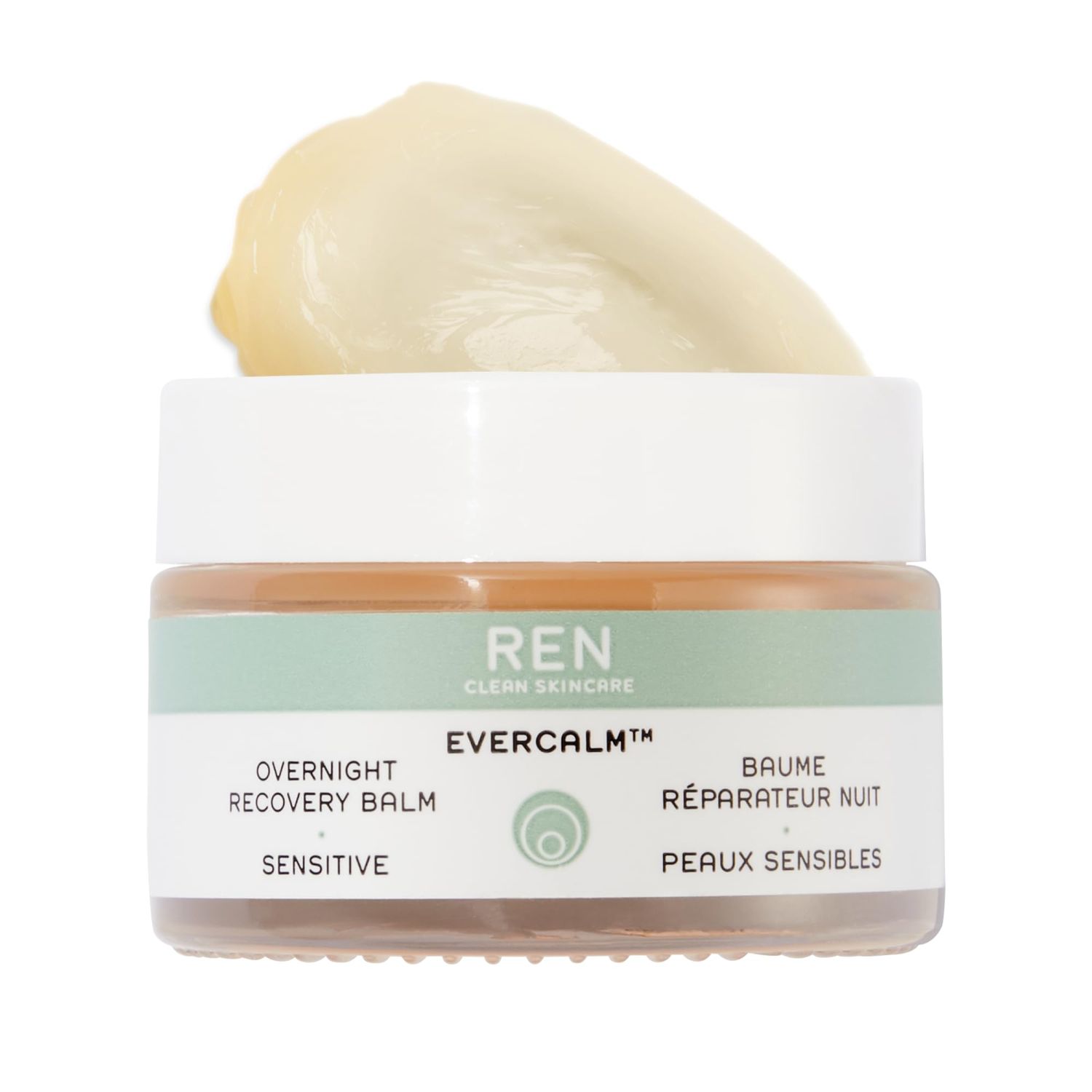 REN Clean Skincare Nighttime Facial Moisturizer - Evercalm Overnight Recovery Balm for Face and Body Provides Skin Barrier Protection to Repair Rosacea, Redness and Irritation for Sensitive Skin