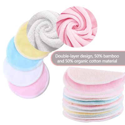 Reusable Makeup Remover Pads (16 Pack) with 2 Bags for Laundry &amp; Storage, Reusable Bamboo Cotton Rounds, Eco-Friendly Reusable Cotton Pads for All Skin Types