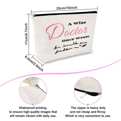 Sfodiary Doctor Gifts for Women Makeup Bag Christmas Gift for Doctor Appreciation Gift Thank You Gifts for Women Doctor Cosmetic Bags Makeup Pouch Doctor Gift for Graduation Birthday Travel Pouch