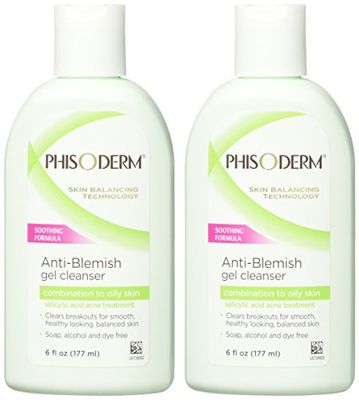 Phisoderm Anti-Blemish Gel Cleanser 6 oz (Pack of 2)