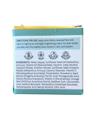 ShiKai Healthy Glow Brightening Night Cream (1 oz) | Hydrating Skin Lotion | With Vitamins C, E, Niacinamide | Provides a healthy glow in skin.