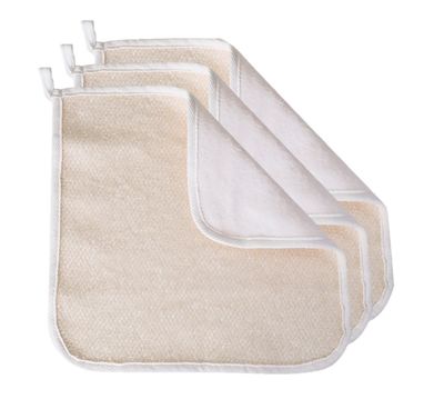 Paradiso Soft-Weave Exfoliating Wash Cloths for Face and Body, Dual Textured, Travel Wash Cloth, Pack of 3