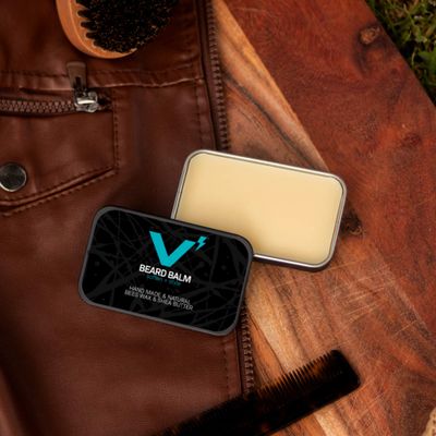 VOLT Beard Balm Men Grooming with Organic Oils, Shea and Mango Butter for Texture and Style - Two Peaks, 2.75oz