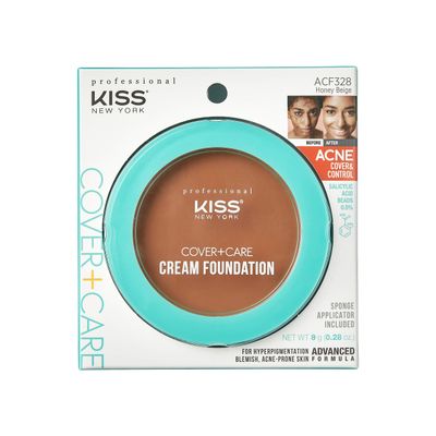KISS Cover+Care Acne Control Cream Foundation- ACF328 (Honey Beige)