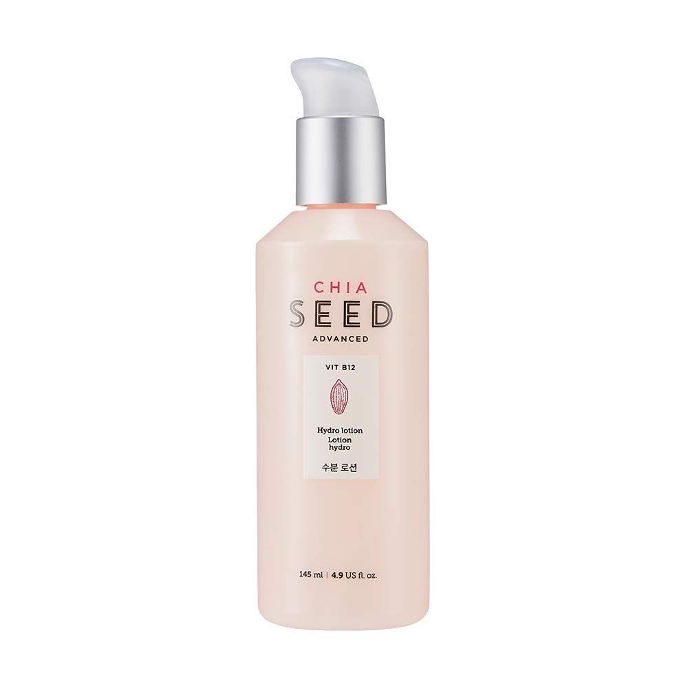 THE FACE SHOP Chia Seed Hydro Lotion | Soft Hydrating Lotion for Skin Moisturizing &amp; Nourishing without Sticky Residue | Formulated for Intense, Upgraded &amp; Hydrating Care, 4.9 Fl Oz