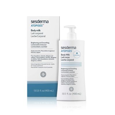 Sesderma ATOPISES Body Milk 13.53 fl. oz. - Brightening and Moisturizing Lotion for Dry Skin types, 13.53 fl. oz.