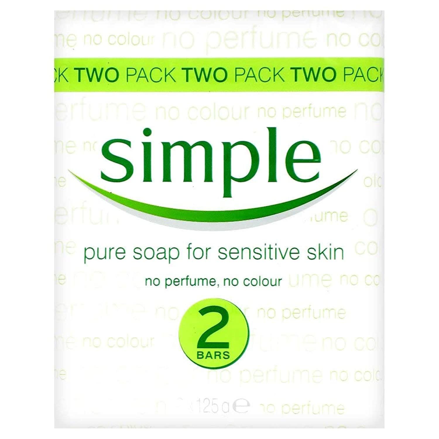Simple Pure Soap Sensitive Skin Twin Pack 2x125G (Pack of 2)