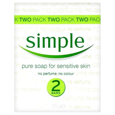 Simple Pure Soap Sensitive Skin Twin Pack 2x125G (Pack of 2)