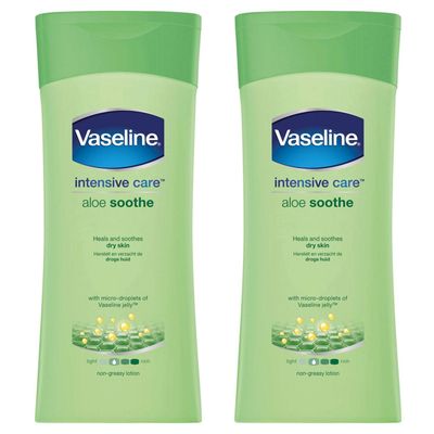 Vaseline Intensive Care Aloe Soothe Lotion 400Ml - Pack of 2