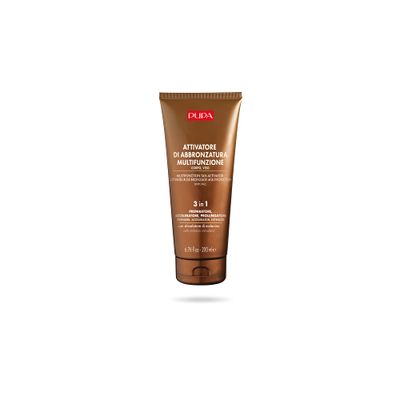 PUPA Milano Multifunction Tanning Activator - Color Booster Cream for Bronzing Face and Body - Achieve a Quick, Healthy, Natural Sun Glow - With Almond Oil, Shea Butter, and Vitamin B5-6.76 oz