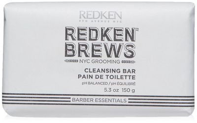 Redken Brews Cleanse Bar For Men | Multi-Purpose Bar Soap For Face and Body | Moisturizing &amp; Deodorizing | Clean &amp; Fresh Scent | For All Men&#39;s Skin Types | 5.3 Oz