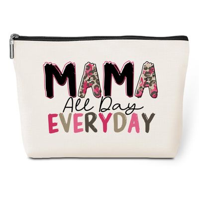 Mama Cosmetic Bag Mom Gifts Blessed Makeup Bag Mama Gifts Travel Organizer Mother Gifts Zipper Pouch for Mother Mama Mommy Mammy Mum Women Female Gifts for Mom from Daughter Son Mothers Day Birthday