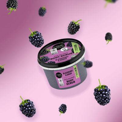 Organic Shop Blackberry &amp; Sugar Hydrating &amp; Exfoliating Body Scrub, 100% Vegan &amp; Organic, Daily Exfoliant, Detox &amp; Moisturizer, Body, Face, Hand &amp; Foot, Intensive Care &amp; Skin Toning. 250ml.