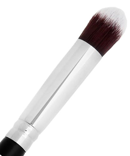 Small Concealer Brush Under Eye - Mini Tapered Kabuki Makeup Brush for Blending, Setting, Contour Eyeshadow, Powder, Cream Make Up, Vegan Synthetic