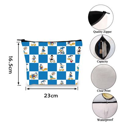 VAMSII Funny Duck Cosmetic Makeup Bag Duck Lover Gifts Donald Inspired Gifts (Donald lattice)