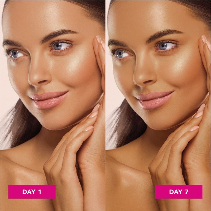 Jergens Natural Glow Face Self Tanner Lotion with SPF 20, Sunless Tanning, Medium to Deep Skin Tone Moisturizer, Daily Facial Sunscreen, Oil Free, UVA and UVB Protection, 2 Oz, Pack of 2