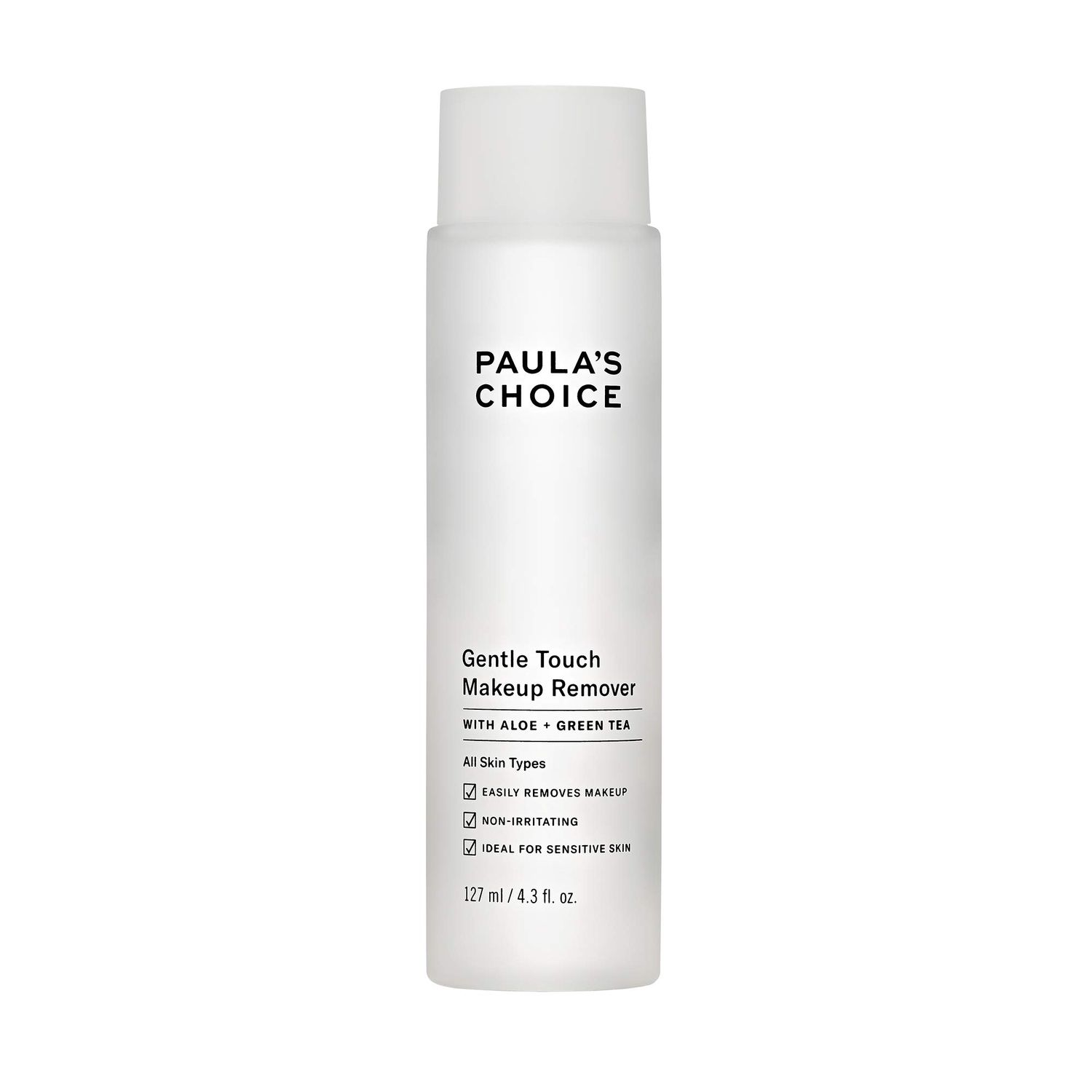 Paula&#39;s Choice Gentle Touch Oil Free Waterproof Makeup Remover, Aloe &amp; Green Tea, Non-Irritating, 4.3 Ounce